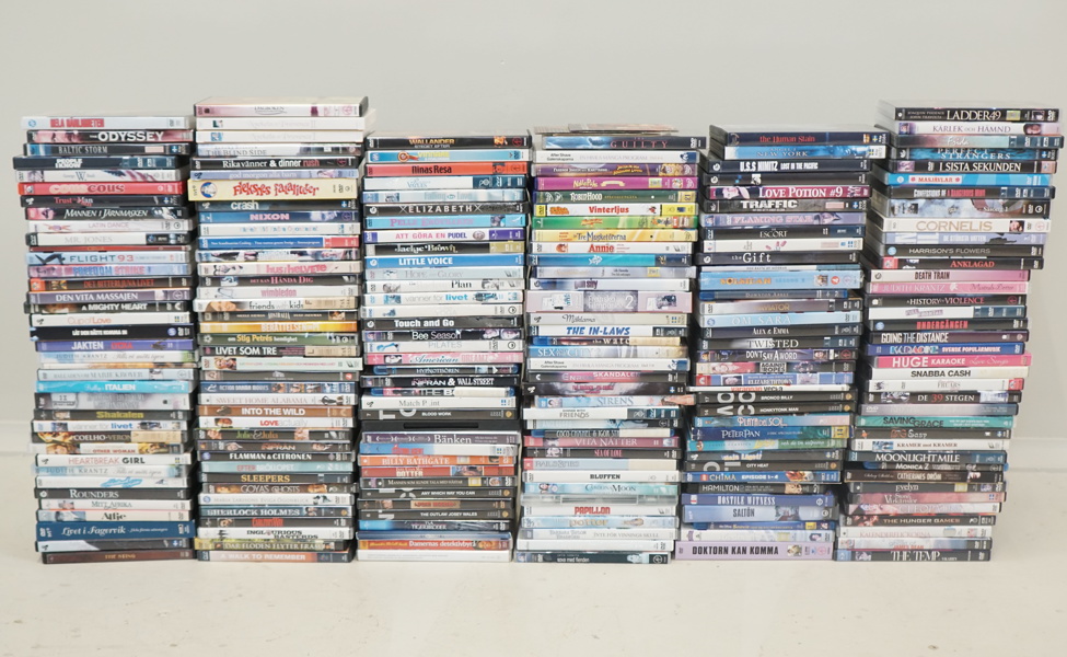 DVD-filmer m.m, ett parti, blandat.