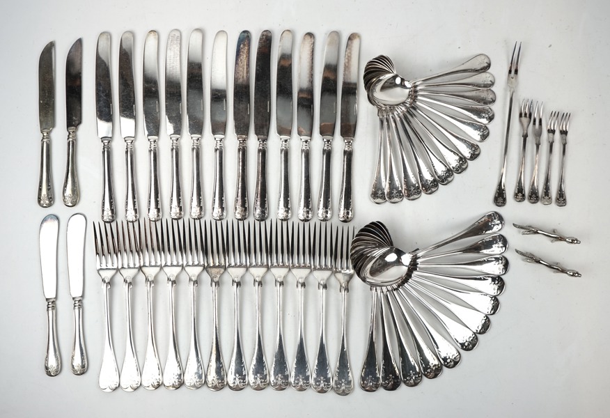 Bestickservis, 59 delar, nysilver, "Gammal Fransk".