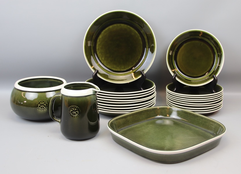 Karin Björqvist, matservis, 23 delar, porslin, "Vardag", Gustavsberg, 1957-73.