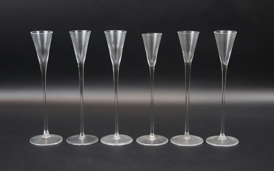 Snapsglas, 6 st, 1900-tal.