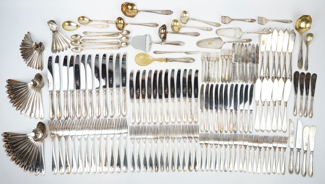 Bestickservis, 185 delar, nysilver, ''Vasa''.