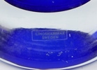 Sigvard Bernadotte, vas, glas, nr 98/299, Lindshammar för Fyrklövern, signerad.