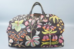 Josef Frank, väska, textil/skinn, lås i trä, "Under ekvatorn", Firma Svensk Tenn.