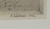 Birgitta Liljebladh, etsning nr 74/100, signerad, daterad  1952.
