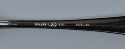 Silver, ett parti, bl.a kaffeskedar, 12 st, modell ''Haga''.