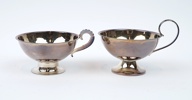 Punschbägare, 6+2 st, silver.