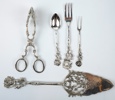 Bestickservisddelar, 27 st, silver, ''Rosen''.