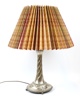 Bordslampa, silver, otydliga stämplar, troligen Kristianstad, 1920-tal.
