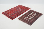 Mattor, 2 st, orientaliska, handknutna, ull.