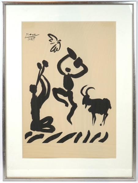 Pablo Picasso, efter, ''La Dance du Berger'', signerad och daterad i trycket.