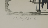 Helge Lundström, litografi nr 126/300, signerad, daterad 1967.
