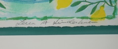 Lena Linderholm, litografi nr 58/325, signerad.