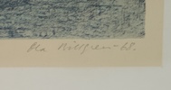 Ola Billgren, litografi nr 83/260, signerad, daterad  1968.