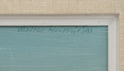 Walter Holmström, ''Hadrianus' bibliotek, Athen'',  olja på pannå, signerad.