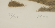 Gunnar Brusewitz, litografier, 2 st, signerade.