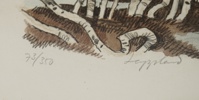 Gunnar Brusewitz, litografier, 2 st, signerade.
