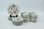 Kaffeservis, 14 delar, porslin, Old Foley, "Chinese Rose", England.