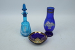 Glas, bemålat och slipat, ett parti, 1900-tal.