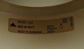 Taklampa, metall, PH-modell, Lux, Danmark.