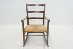 Gungstol, "Isabella", bonad björk, snörad sits, Gemla, 1930/40-tal.