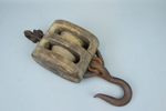 Talja/block, trä/metall, 1800/1900-tal.