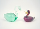 Figuriner, 2 st, glas, Murano, Italien.