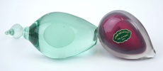 Figuriner, 2 st, glas, Murano, Italien.