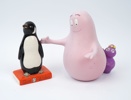 Figuriner, 2 st, keramik, Penguin Books, Royal Doulton, England och Barbapapa, At & Kodannsha.