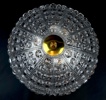 Carl Fagerlund, takplafond, glas/mässing, Orrefors.