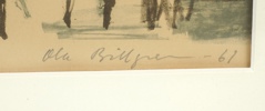 Ola Billgren, litografi nr 52/210, signerad, daterad 1961.