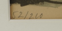 Ola Billgren, litografi nr 52/210, signerad, daterad 1961.