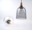 Taklampor, 2 st, glas, Design for the people, ''Karma 24'', och Schou Lightning.