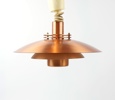 Taklampa, koppar, Form-Light, Danmark, 1970-tal.