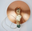 Taklampa, koppar, Form-Light, Danmark, 1970-tal.