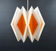 Lars Ejler Schiøler, taklampa, plast, ''Harlekin'', Hoyrup Light, Danmark, 1960-tal.