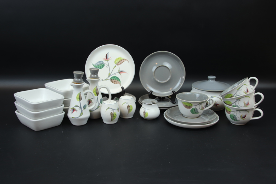 Teservis m.m, 20 delar, stengods, Denby, England.