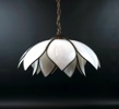 Taklampa, metall/glas, tiffany-stil, Miranda AB.