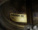 Taklampa, metall/glas, tiffany-stil, Miranda AB.