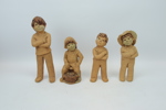 Lee Bortin, figuriner, 8 st, keramik, Chicago, signerade.
