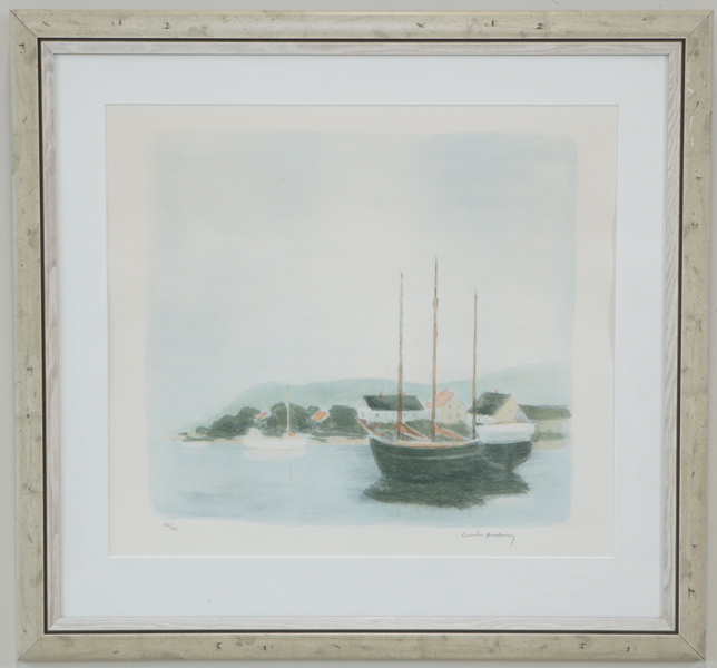 Gustav Rudberg, litografi 102/360, signerad.