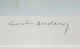 Gustav Rudberg, litografi 102/360, signerad.