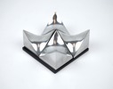 Beck & Jung, skulptur, ''Girocubes'',  aluminium/plexiglas, EA 13/50, signerad, daterad 1977.