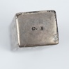 Puderdosa med spegel och läppstiftshållare, silver, importstämplat, 1900-tal.