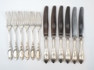 Bestickservisdelar, 12 st, silver 875.