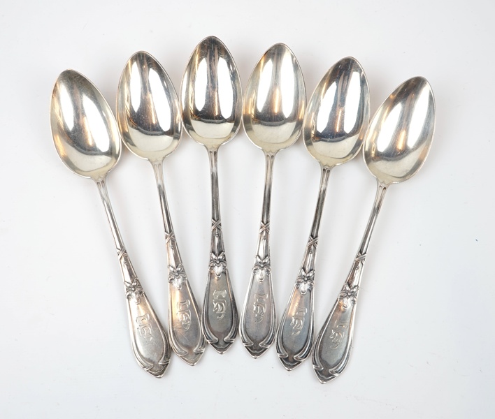 Matskedar, 6 st, silver 875, Jugend.