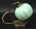 Bordslampa, funkis, mässing och glas, 1920/30-tal.