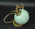 Bordslampa, funkis, mässing och glas, 1920/30-tal.