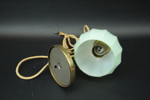 Bordslampa, funkis, mässing och glas, 1920/30-tal.