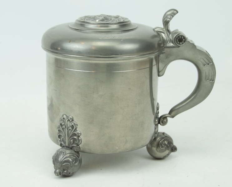 Tennstop med lock, 1900-talets mitt.