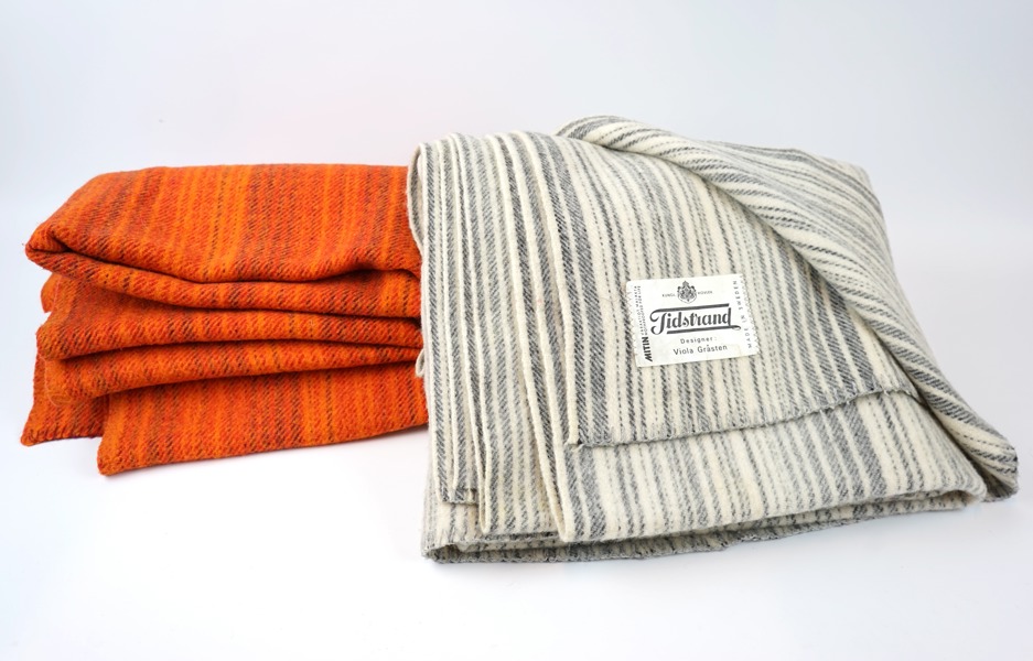 Viola Gråsten, plädar, 2 st, ull, Tidstrand.